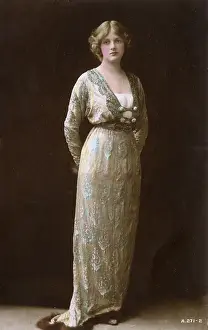 Hand Tinted: A British Beauty in a very fine dress