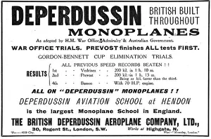 Deperdussin: British Built Deperdussin Monoplanes Pass War Office Trials
