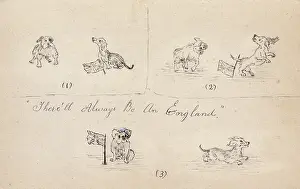 Therell: British Buldog chases off a German Dachshund
