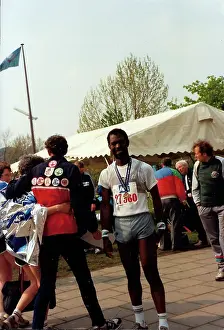 The British Caribbean History Collection: British Caribbean marathon runner stand facing the camera