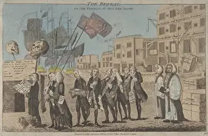 Repeal: British cartoon, The Repeal, or the Funeral