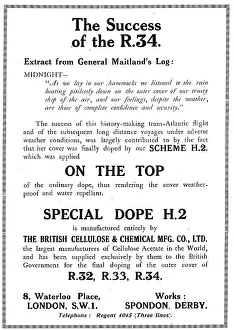Cellulose: British Cellulose H.2. Airship Doping Scheme