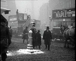 Commute: British Civilians Going About their Daily Commute