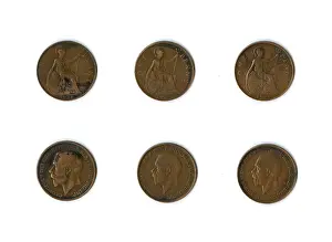 Gill Stoker: British coins, three George V pennies