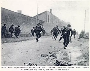 Sprinting: British Commandos Advancing in Normandy; Second World War