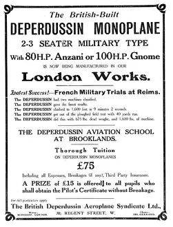 Deperdussin: British Deperdussin Monoplane