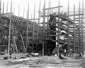 Destroyers: British destroyers under construction, WW1