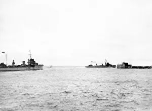 Destroyers: British destroyers leaving Libau for Reval, Baltic, post-WW1