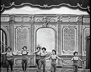 Acrobats: British Female Acrobats Performing On Stage