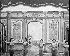 Acrobats: British Female Acrobats Performing On Stage