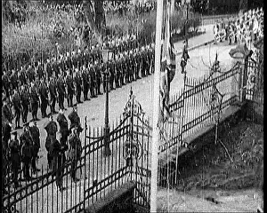 Lowered: British Flags Being Lowered in the Rhineland, Germany