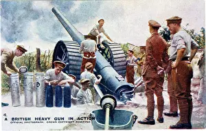 Gunners: A British heavy gun in action, WW1