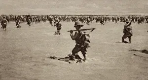 Lcgr1303: British invaders advancing through flooded Mesopotamia