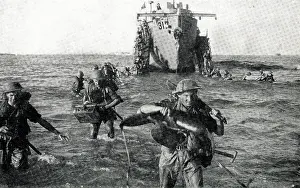 Ashore: British land on Sicilian beaches, WW2