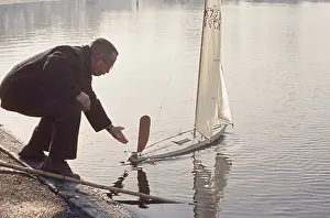 Ripples: The British at Leisure series -- man with model boat