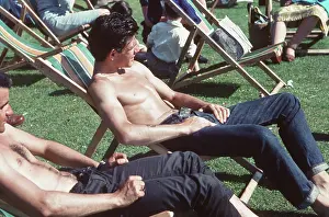 Triennale: The British at Leisure series -- men in deckchairs