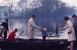 The British at Leisure series -- people and boat