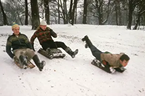 Sledging: The British at Leisure series -- sledges in the snow