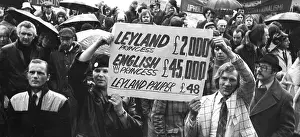 Leyland: British Leyland workers protesting, London