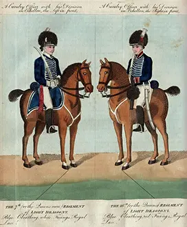 Facings: Two British Light Dragoons on horseback