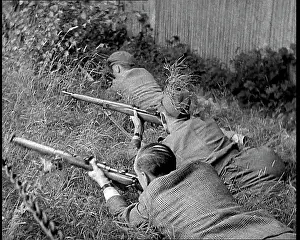 Practising: British Local Defence Volunteers Practising