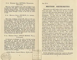 Rowton: British Meteorites, leaflet