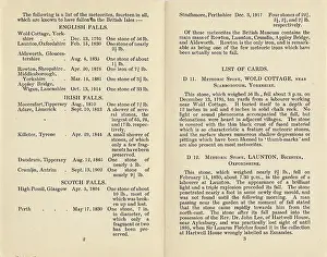 Ordinary: British Meteorites, leaflet