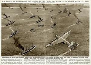 Minesweeping: British naval convoy system by G. H. Davis