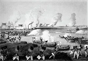 1825: British naval and military forces on the attack
