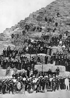 Bluejackets: British Navy men visiting the pyramids