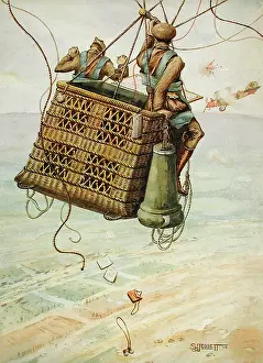 Ballast: British observation balloon attacked - WWI