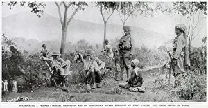 Sepoys: British Officers interrogating a prisoner, East Africa 1916