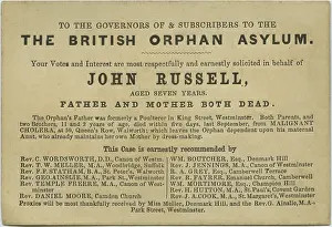 Petition: British Orphan Asylum Admission Petition