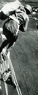 Paratrooper: British paratrooper in action over Tunisia, WW2