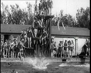 Chiswick: British People Jumping From Various Tiers Of