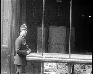 Smashed: British Police Officer Walking In Front Of