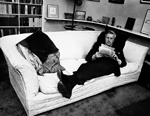 Grimond: British politician Jo Grimond reading in his study