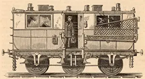 Whilst: British Post Office railway van showing the net
