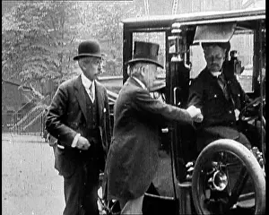 Paying: British Prime Minister Herbert Asquith Exiting