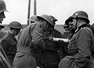 Interviewed: British prisoners are interviewed, 1940