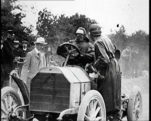 British Racing Car Stopped On Track. Co Driver