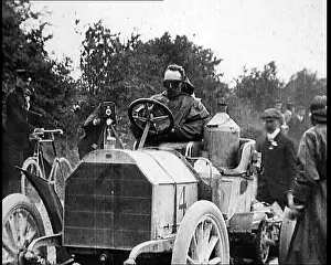 British Racing Car Stopped On Track. Co Driver