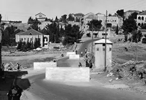 Mandate: British road blocks in Jerusalem