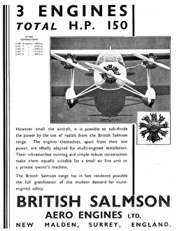 Salmson: British Salmson Aero Engines For Multi Engine Installations