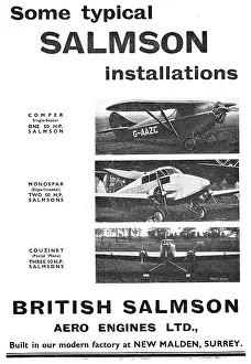 Salmson: British Salmson Aero Engines - Typical Installations