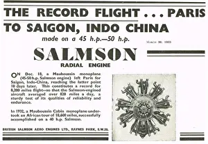 Salmson: British Salmson Paris Saigon Flight Lefevre