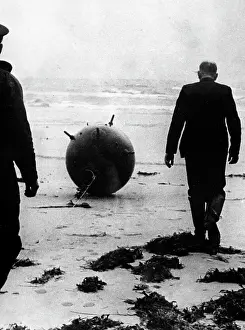 Ashore: British sea mine washed ashore in Denmark, 1939