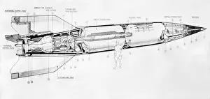 Drones: British sectional drawing of a German V-2 rocket