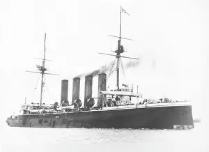 Aboukir: British ship with four funnels, WW1