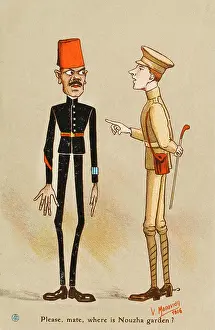 Puttee: British soldier asks directions - Egypt